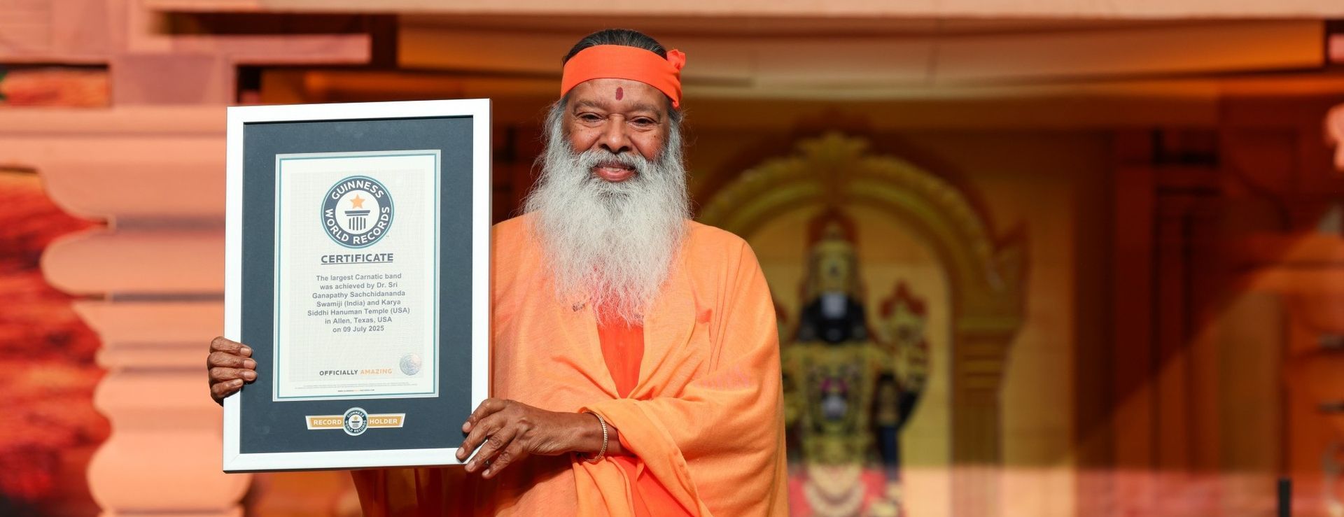 Guinness World Record — Largest Carnatic Band, Allen Texas 2025